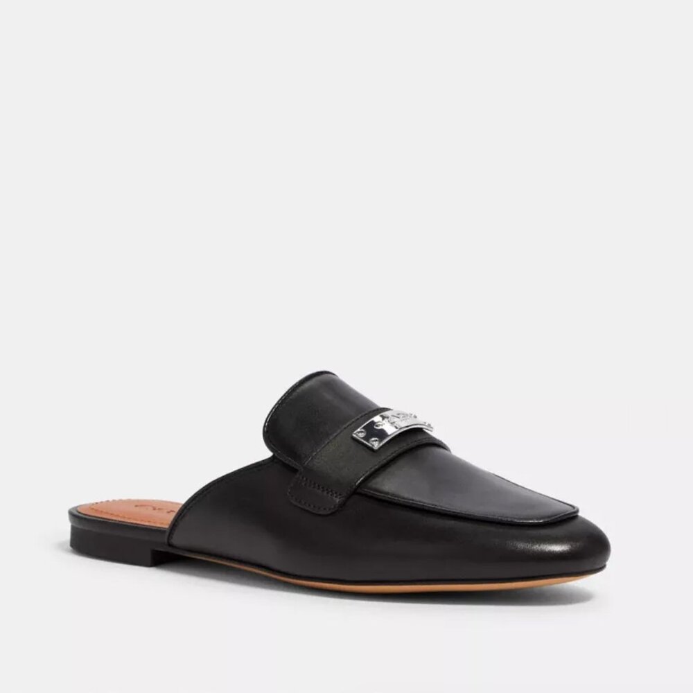 NWT Coach Shea Black Leather Women's slip on loafer Size 10